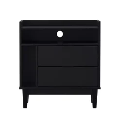 Kirklands Home Nightstands|Modern Frame Wood Nightstand Black