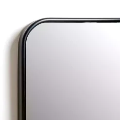 Kirklands Home Framed Mirrors|Black Nouveau Panel Wall Mirror