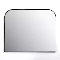 Kirklands Home Framed Mirrors|Black Nouveau Wide Arch Wall Mirror
