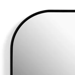 Kirklands Home Framed Mirrors|Black Nouveau Wide Arch Wall Mirror