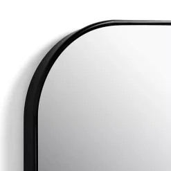 Kirklands Home Framed Mirrors|Black Nouveau Wide Arch Wall Mirror