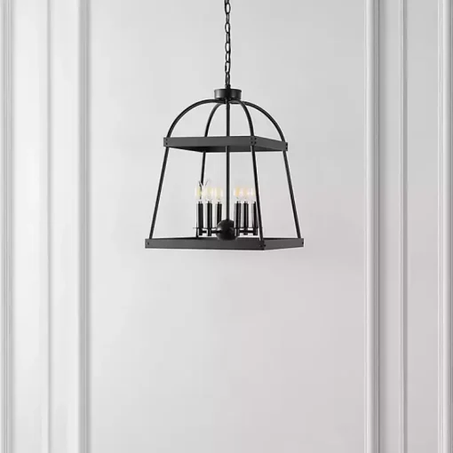 Kirklands Home Chandeliers & Pendant Lighting|Open Frame Adjustable Chandelier Black