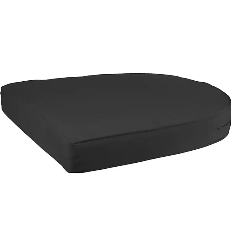 Kirklands Home Outdoor Cushions & Pillows|Outdoor Wicker Seat Cushion Black