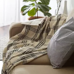 Online Plaid Fringe Throw Blankets & Throws