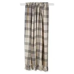 Online Plaid Fringe Throw Blankets & Throws