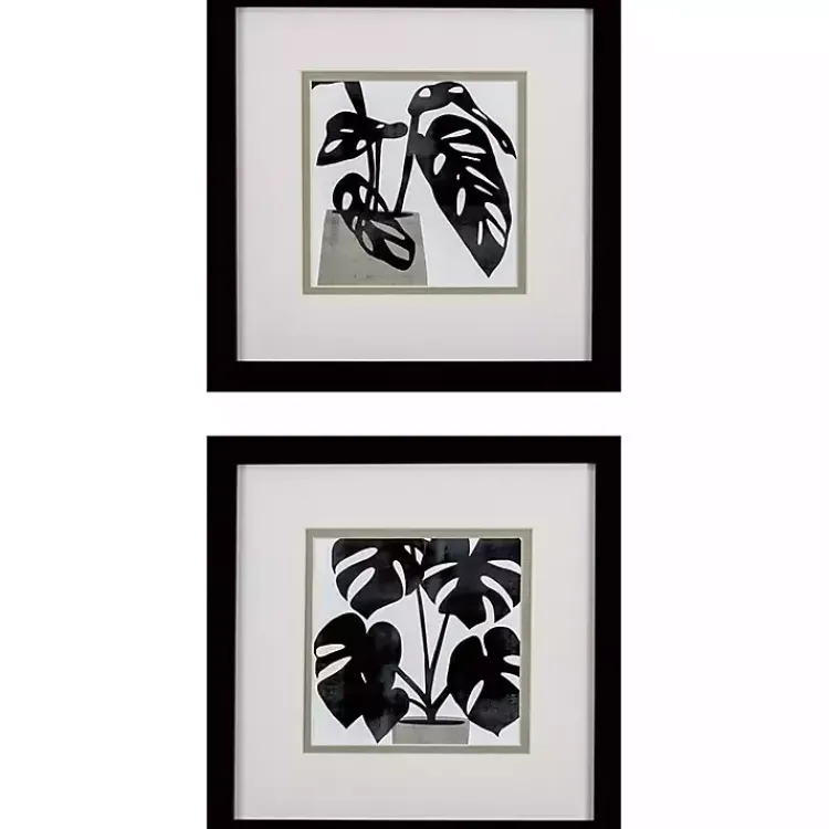 Kirklands Home Framed Art|Black Plantling I Framed Art Prints, Set of 2