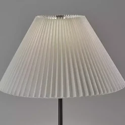 Kirklands Home Floor Lamps|Pleated Empire Shade Jeremy Floor Lamp Black
