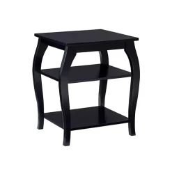 Kirklands Home Accent & End Tables|Prismatic Wood Accent Table Black