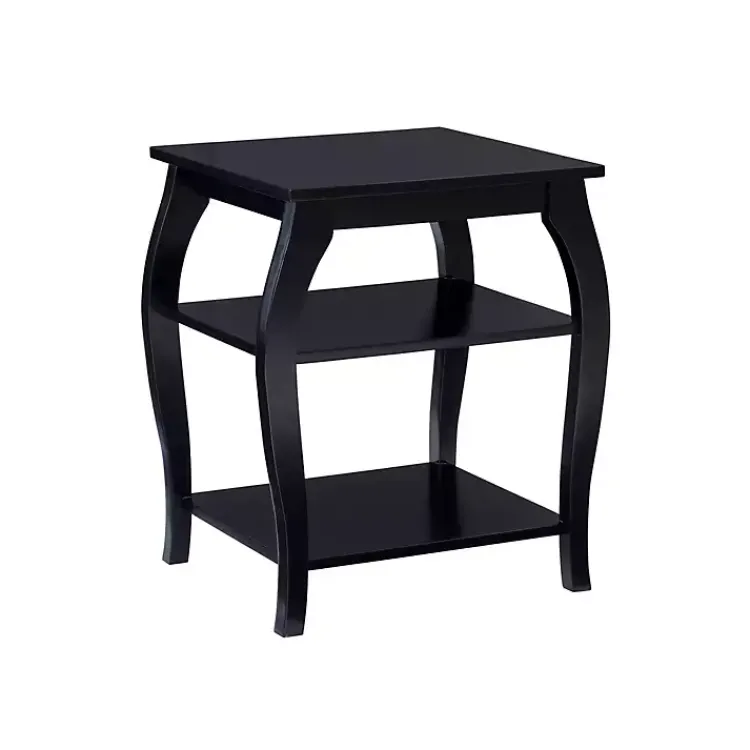 Kirklands Home Accent & End Tables|Prismatic Wood Accent Table Black