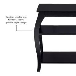 Kirklands Home Accent & End Tables|Prismatic Wood Accent Table Black
