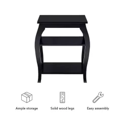 Kirklands Home Accent & End Tables|Prismatic Wood Accent Table Black
