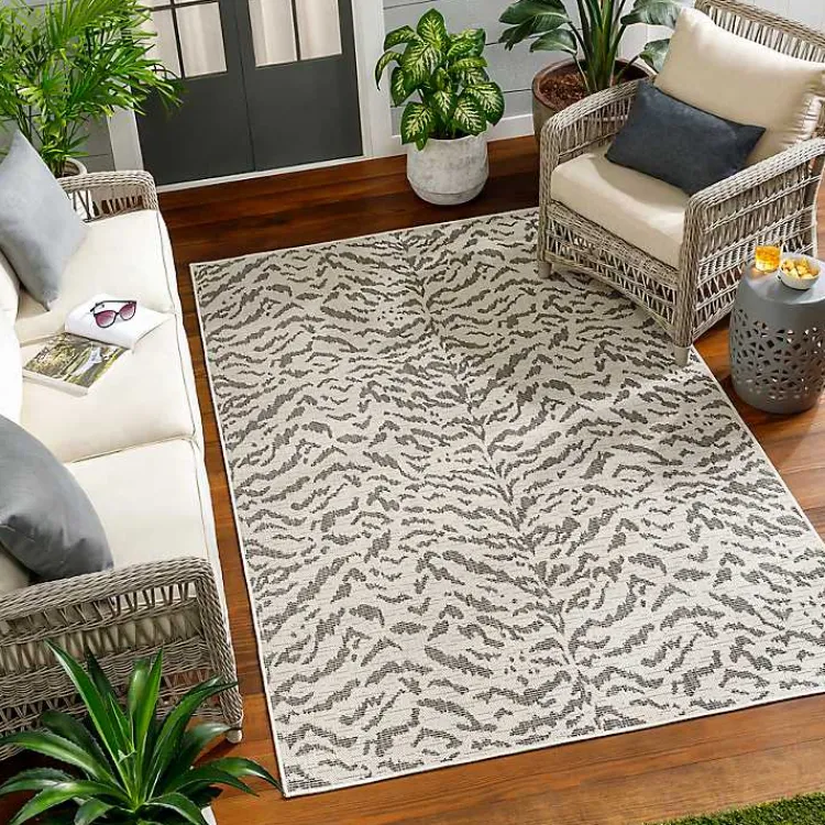 Kirklands Home Outdoor Rugs|Black Ravello Outdoor Rug, 7x10