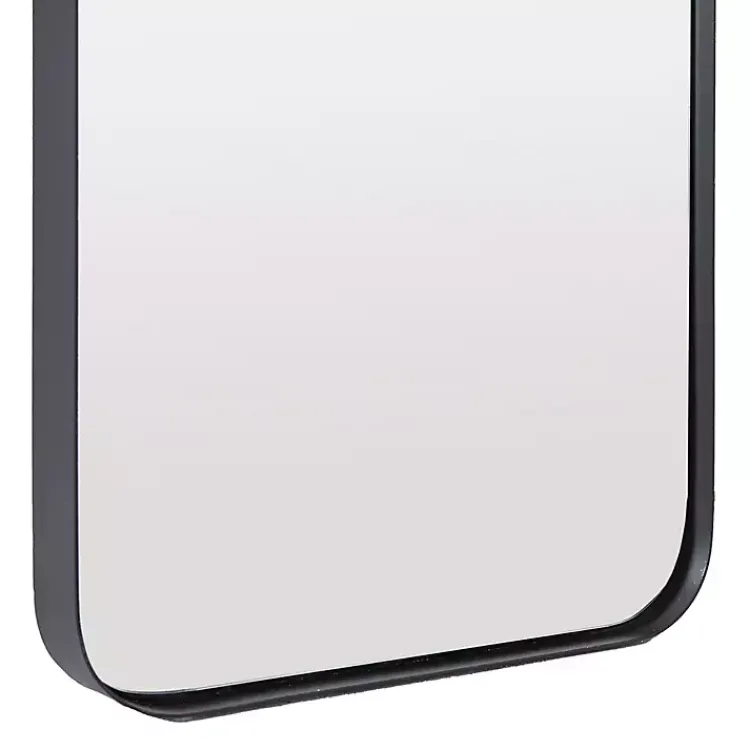Kirklands Home Framed Mirrors|Rectangle Beveled Wall Mirror Black