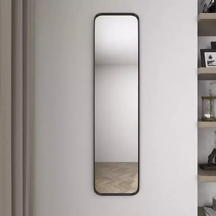Kirklands Home Framed Mirrors|Rectangle Beveled Wall Mirror Black