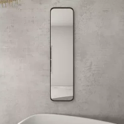 Kirklands Home Framed Mirrors|Rectangle Beveled Wall Mirror Black