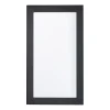 Kirklands Home Framed Mirrors|Black Rectangular Wood Wall Mirror, 24x42 in.