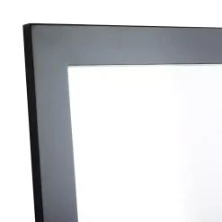 Kirklands Home Framed Mirrors|Black Rectangular Wood Wall Mirror, 24x42 in.