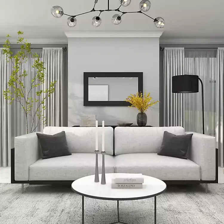 Kirklands Home Framed Mirrors|Black Rectangular Wood Wall Mirror, 24x42 in.