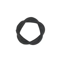 Kirklands Home Table Linens|Resin Twisted Napkin Rings, Set of 4 Black