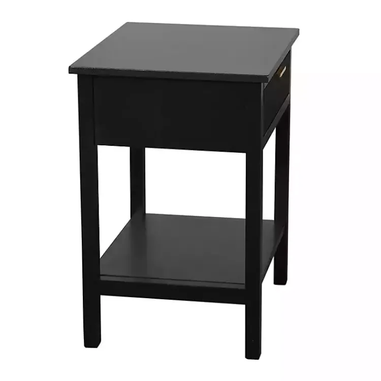 Kirklands Home Accent & End Tables|Ribbed Wood Colleen Accent Table Black