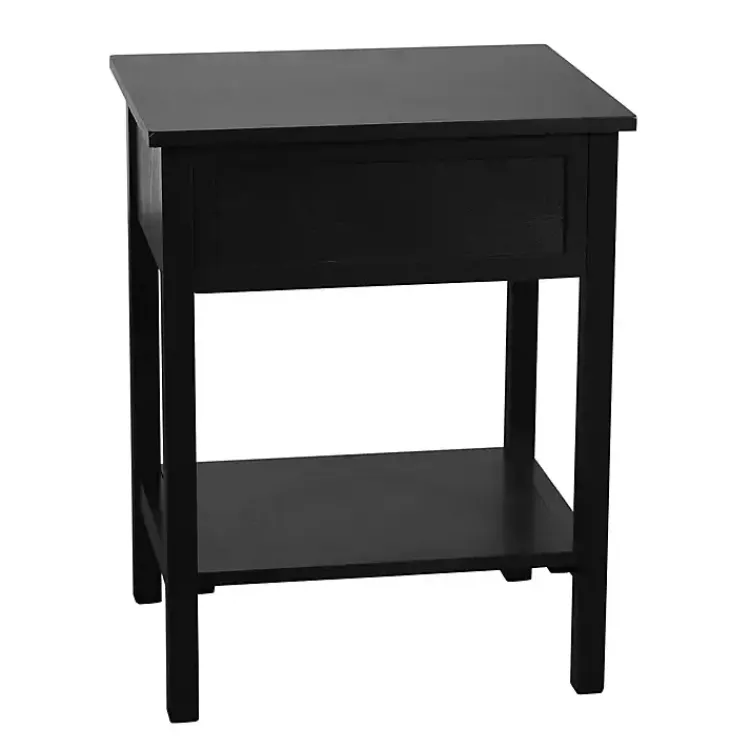 Kirklands Home Accent & End Tables|Ribbed Wood Colleen Accent Table Black