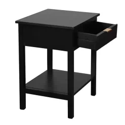 Kirklands Home Accent & End Tables|Ribbed Wood Colleen Accent Table Black
