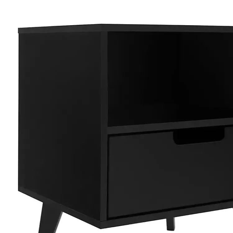 Kirklands Home Nightstands|Riviera Single Drawer Nightstand Black