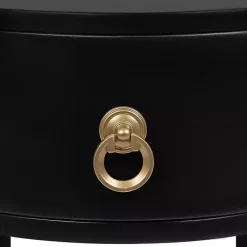 Kirklands Home Accent & End Tables|Round Decklyn Accent Table Black