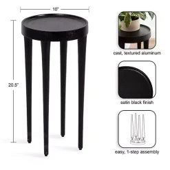 Kirklands Home Accent & End Tables|Round Modern Cocktail Table Black