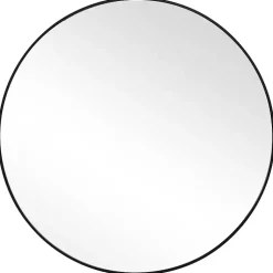 Kirklands Home Framed Mirrors|Black Round Simple Frame Large Wall Mirror