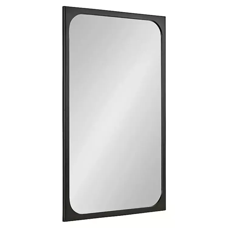 Kirklands Home Decorative Mirrors|Rounded Rectangle Wall Mirror Black