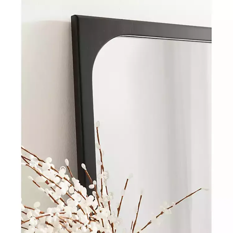 Kirklands Home Decorative Mirrors|Rounded Rectangle Wall Mirror Black