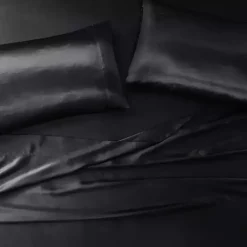 Kirklands Home Bed Sheets|Satin King 2-pc. Pillow Case Set Black