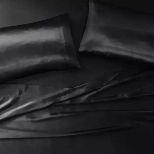 Kirklands Home Bed Sheets|Satin King 2-pc. Pillow Case Set Black