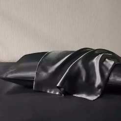 Kirklands Home Bed Sheets|Satin Standard 2-pc. Pillow Case Set Black