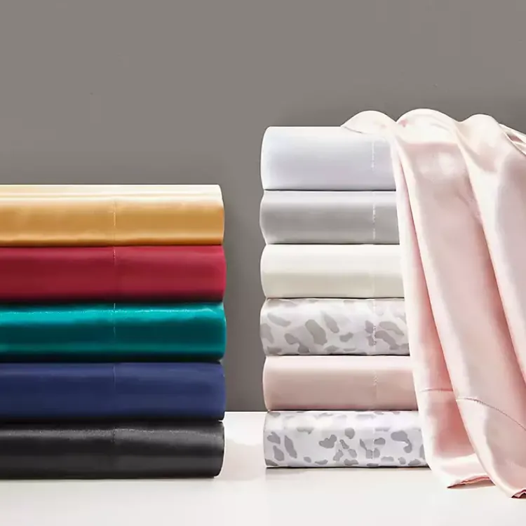 Kirklands Home Bed Sheets|Satin Standard 2-pc. Pillow Case Set Black