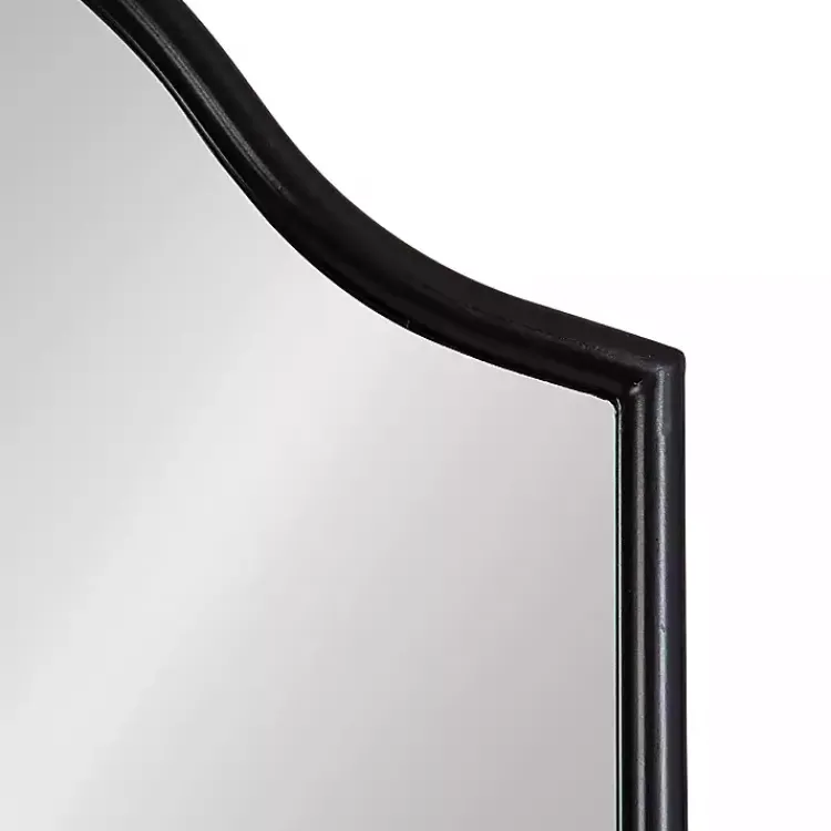 Kirklands Home Decorative Mirrors|Scalloped Arch Fellows Wall Mirror Black