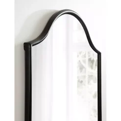 Kirklands Home Decorative Mirrors|Scalloped Arch Fellows Wall Mirror Black