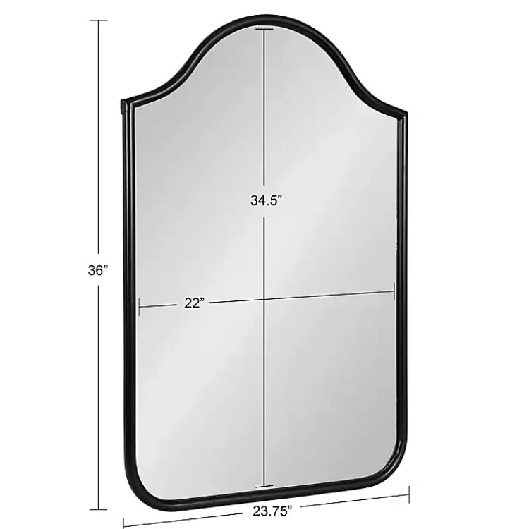 Kirklands Home Decorative Mirrors|Scalloped Arch Fellows Wall Mirror Black
