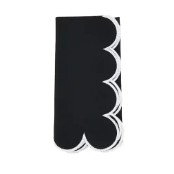 Kirklands Home Table Linens|Scalloped Edge Napkins, Set of 4 Black