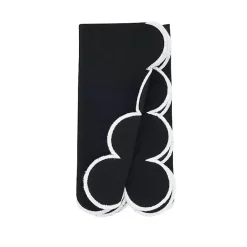 Kirklands Home Table Linens|Scalloped Edge Napkins, Set of 4 Black