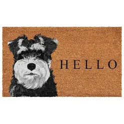 Kirklands Home Doormats|Black Schnauzer Hello Doormat