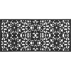 Kirklands Home Doormats|Sienna Rubber Doormat, 48x22 in. Black