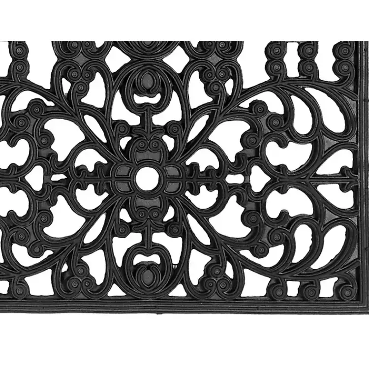 Kirklands Home Doormats|Sienna Rubber Doormat, 48x22 in. Black