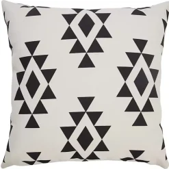 Kirklands Home Outdoor Cushions & Pillows|Black Southwestern Geometric Outdoor Pillow