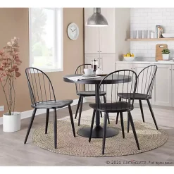 Kirklands Home Dining Chairs|Spindle High Back Dining Chairs, Set of 2 Black