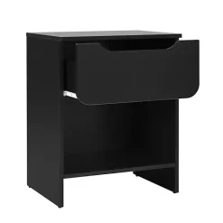 Kirklands Home Nightstands|Stanley Single Drawer Nightstand Black