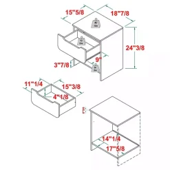 Kirklands Home Nightstands|Stanley Single Drawer Nightstand Black