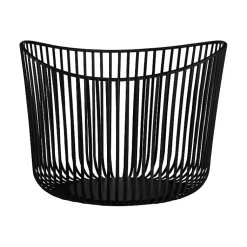 Kirklands Home Bathroom Accessories|Steel Modo Storage Basket Black
