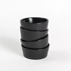 Kirklands Home Serving & Entertaining|Stoneware Appetizer Bowls, Set of 4 Black